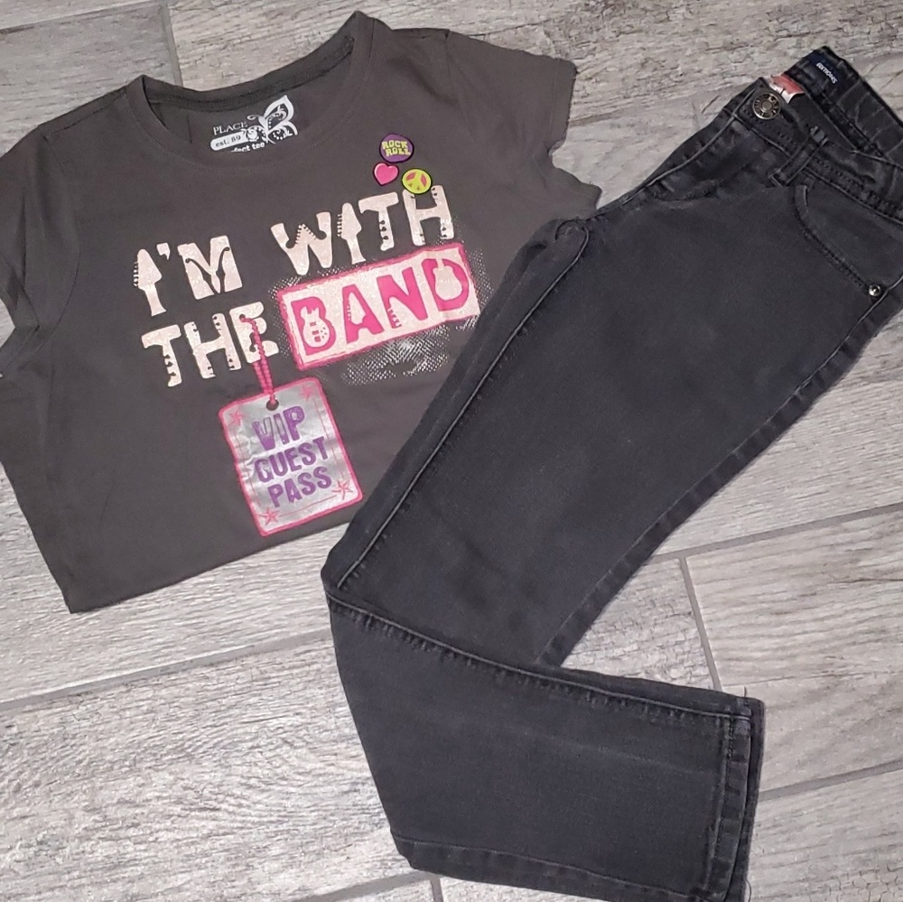Basic Editions Faded Black Skinnys